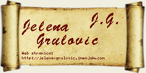 Jelena Grulović vizit kartica